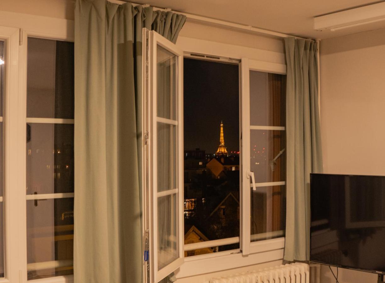 Joli T2 Proche Du Metro Avec Vue Tour Eiffel Issy-les-Moulineaux Exterior foto